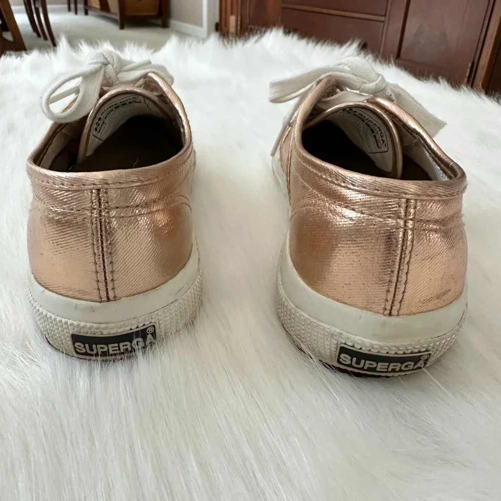 Superga Cotmetu Sneakers Tennis Shoes Rose Gold Metallic #S002HG0 - EU 36 / US 6